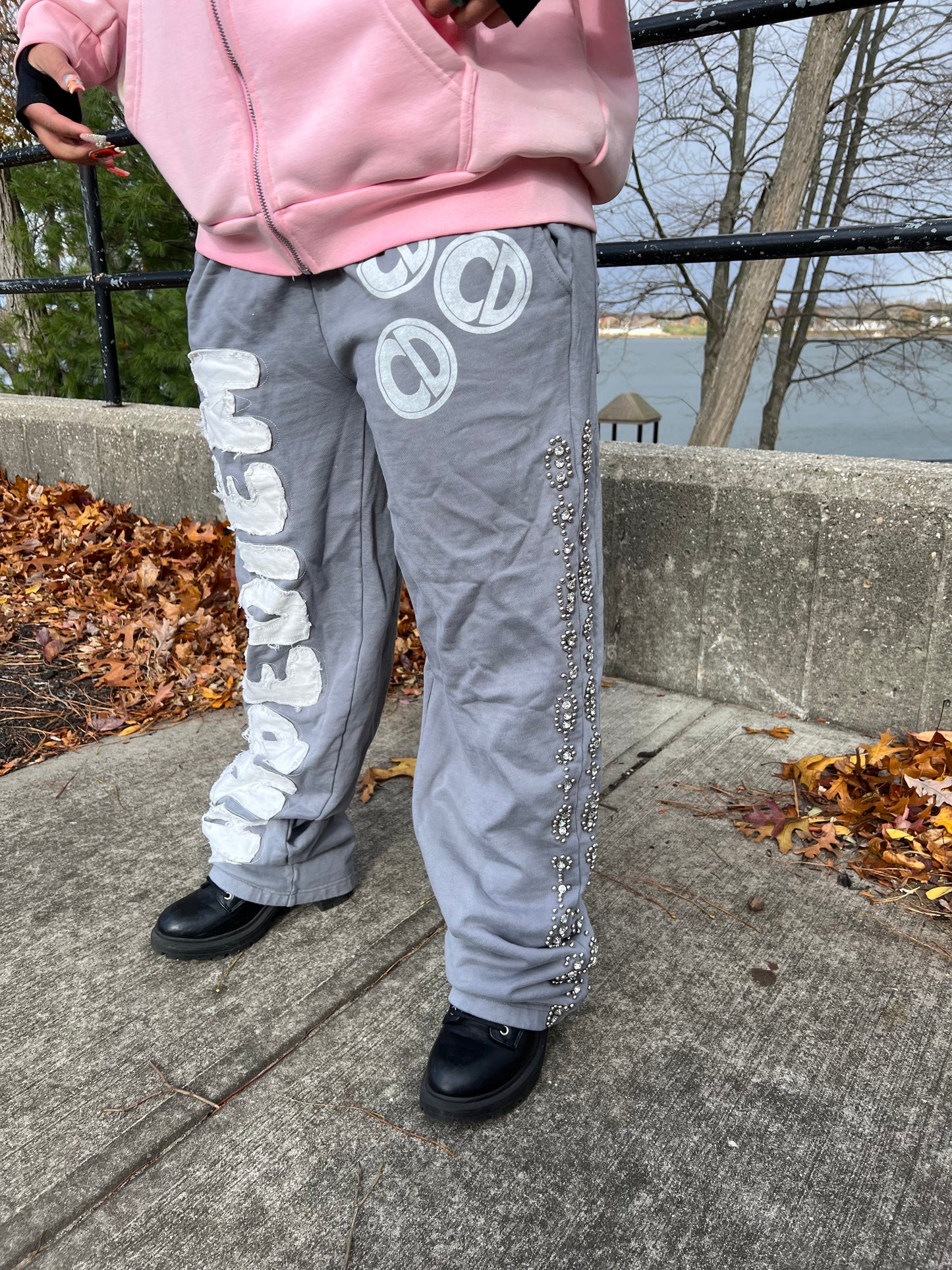 CarpeDiem grey rhinestone