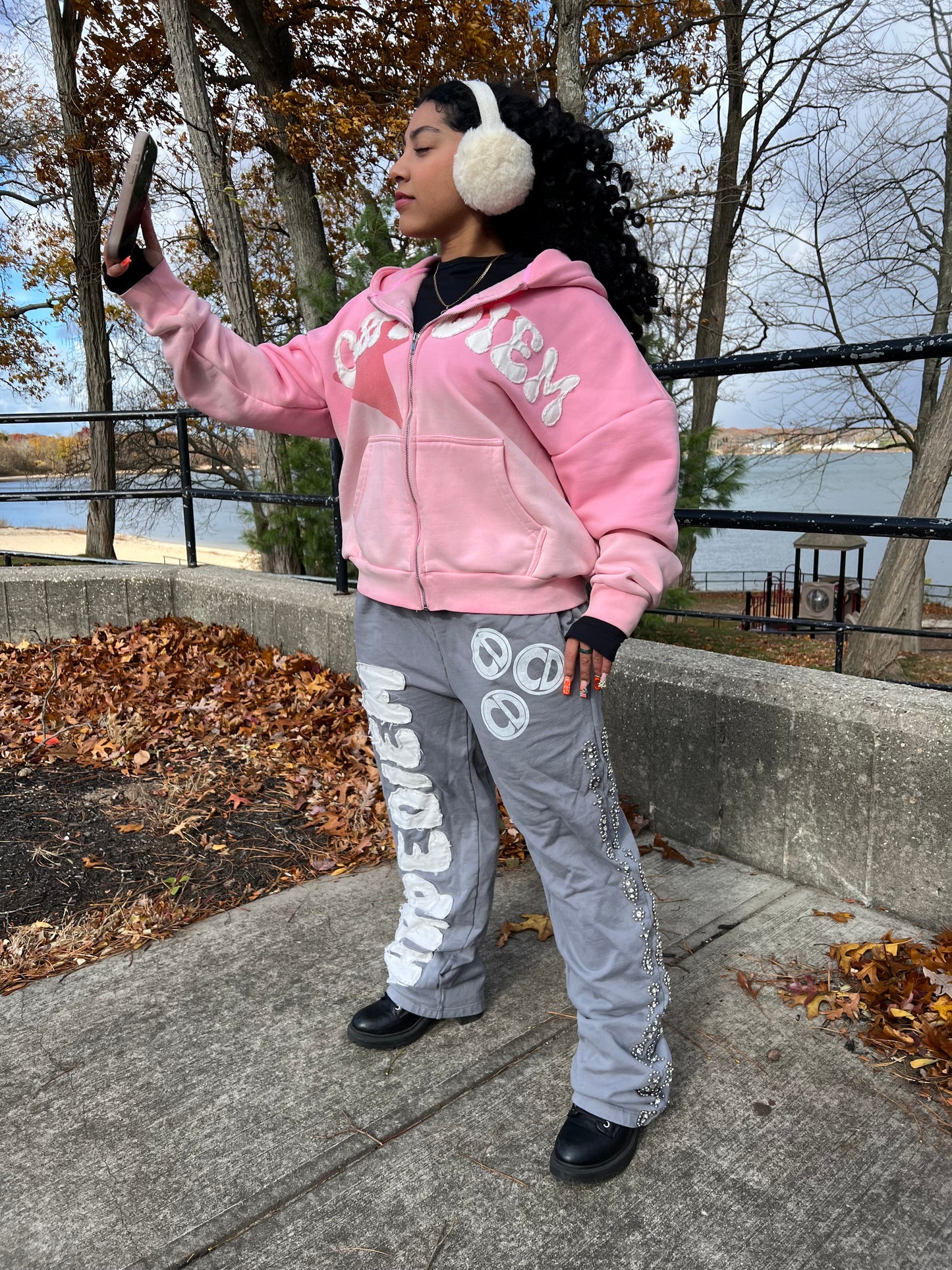 CarpeDiem grey rhinestone