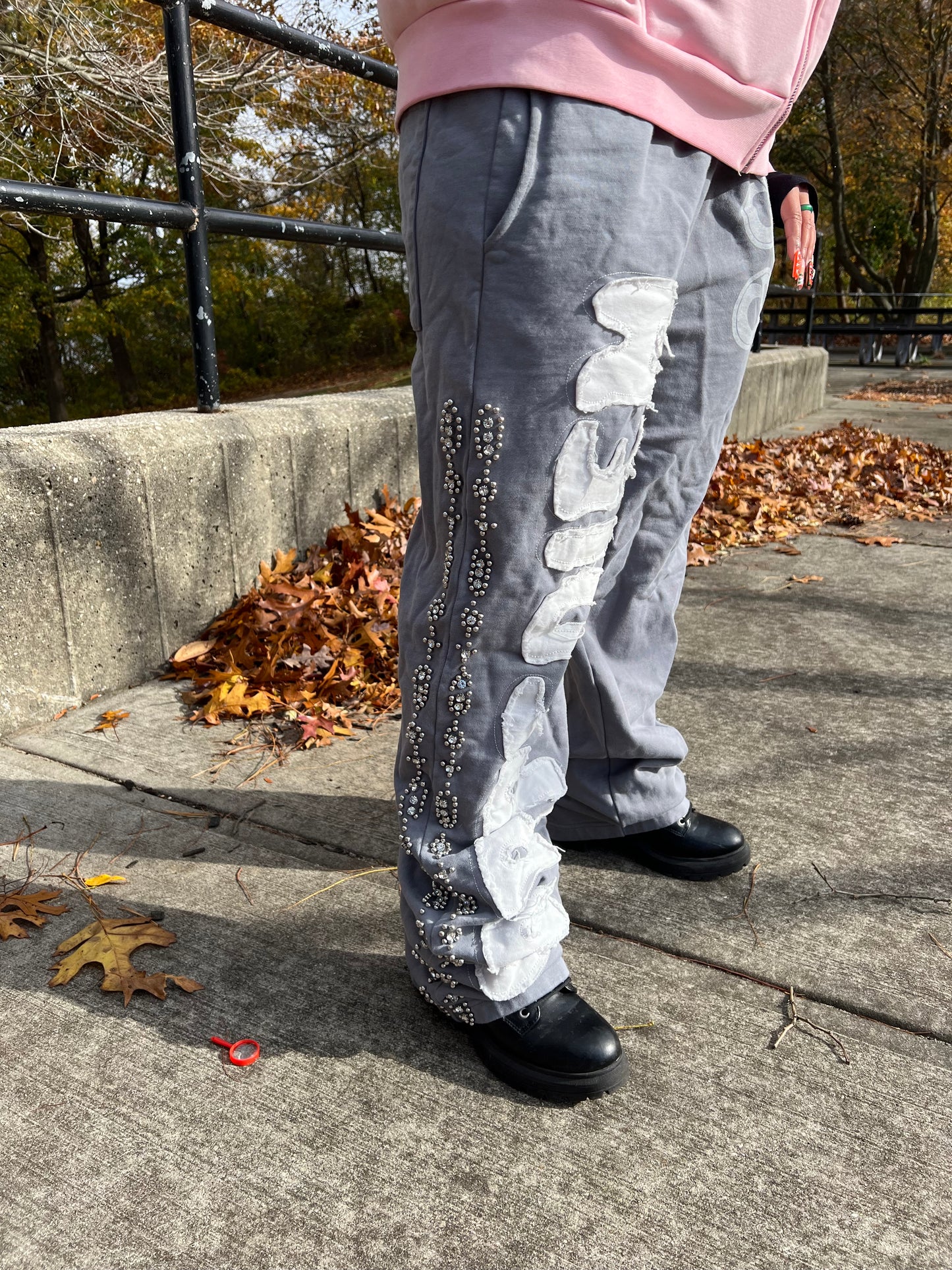 CarpeDiem grey rhinestone