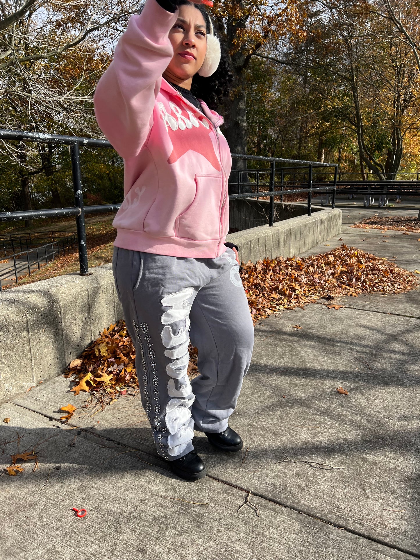 CarpeDiem grey rhinestone